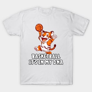 Tiger Basketball Funny DNA T-Shirt